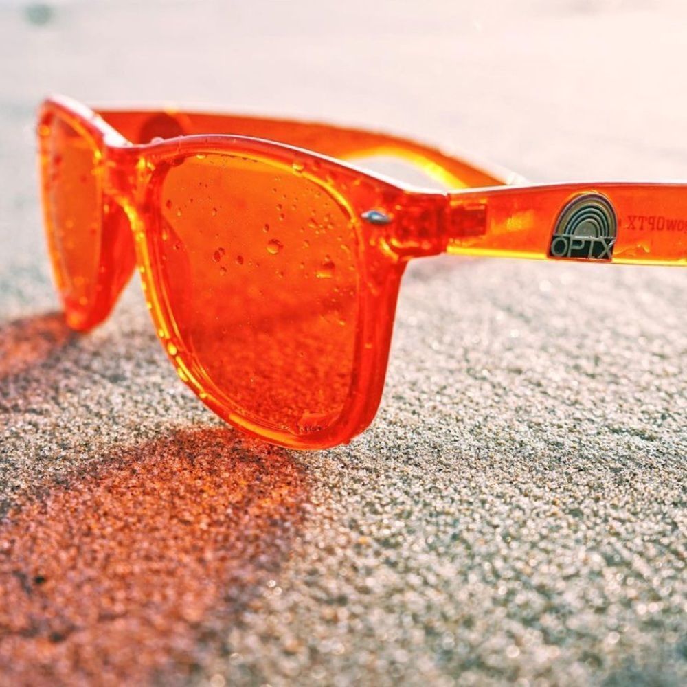 Translucent Orange Lens with Orange Framed Sunglasses